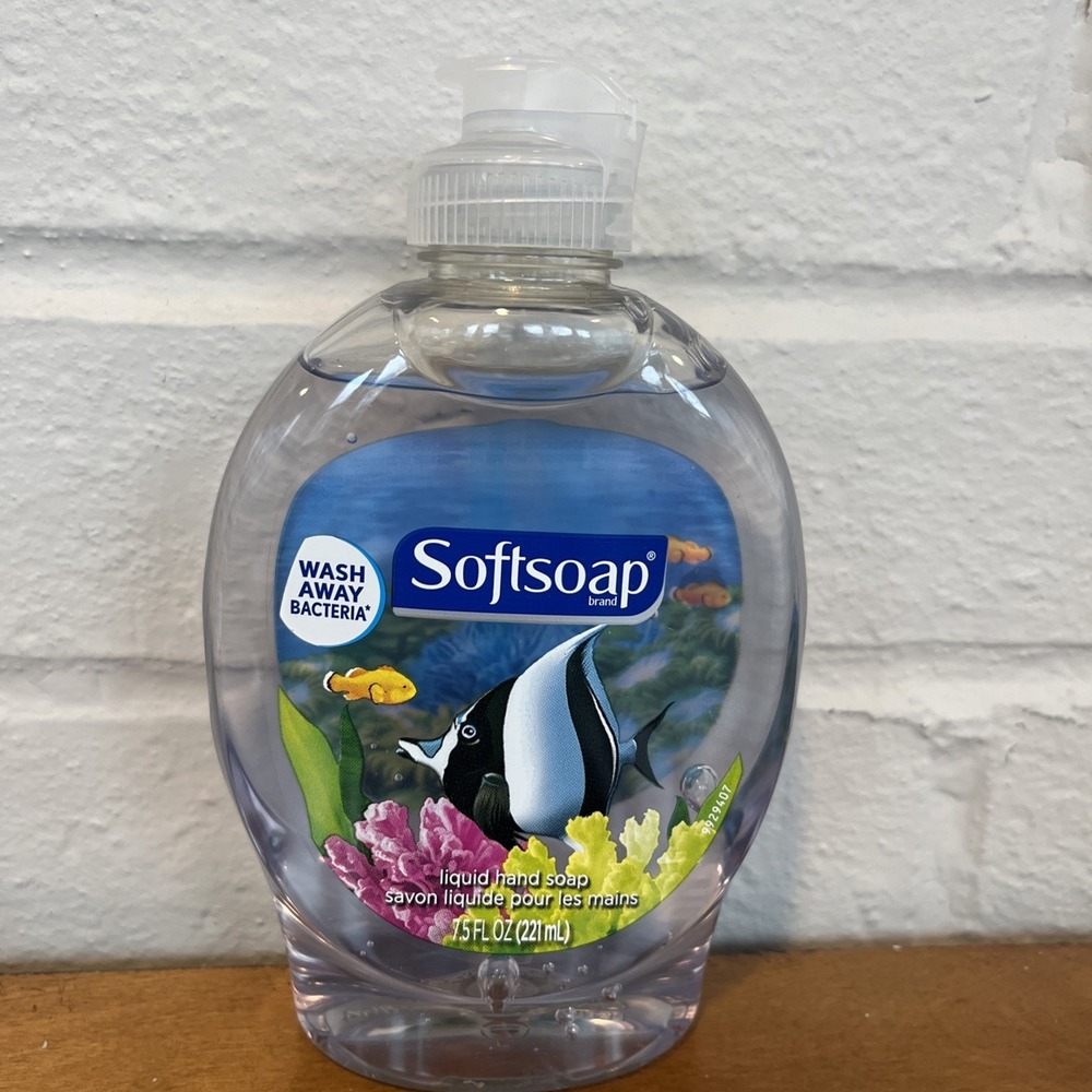 Vintage Softsoap Aquarium Series Angel Fish Panel Inside 7.5 oz‎ Hand Soft Soap